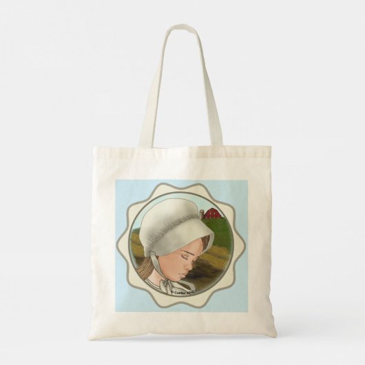 Amish Girl Bonnet Canvas tas (Achterkant)
