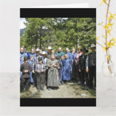 AMISH GRAPPIG VERJAARDAG WENSKAART KAART (Gele Bloem)