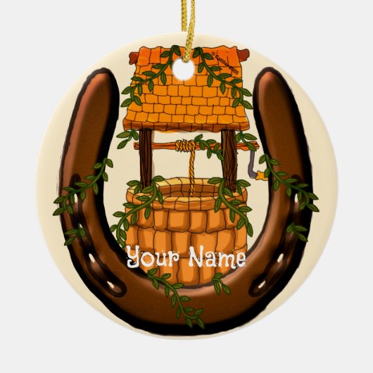 Amish Hoefijzer wenst goed ornament (Voorkant)