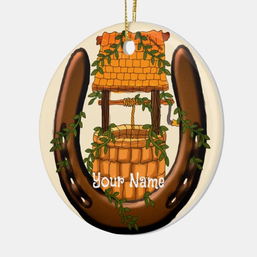 Amish Hoefijzer wenst goed ornament (Links)