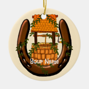 Amish Hoefijzer wenst goed ornament