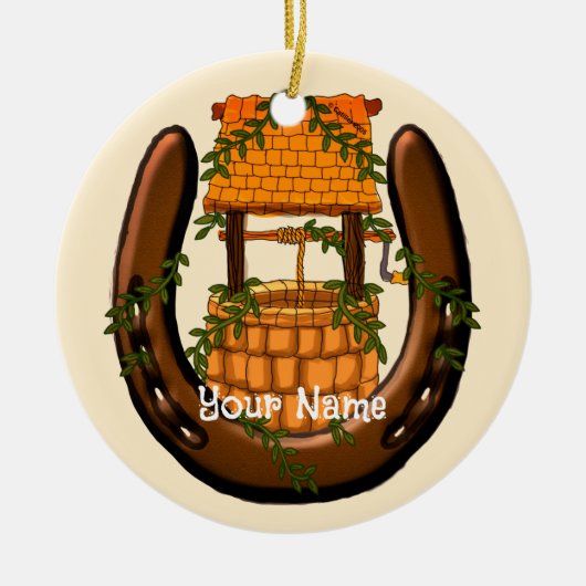 Amish Hoefijzer wenst goed ornament (Voorkant)