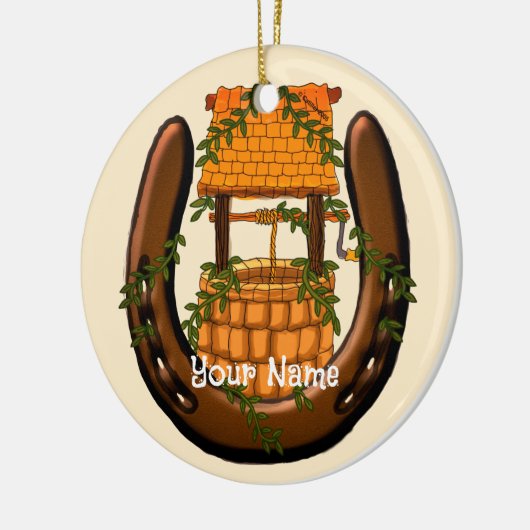 Amish Hoefijzer wenst goed ornament (Links)