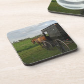 Amish Horse and Buggy at Sunset Drankjes Onderzetter (Linkerzijde)