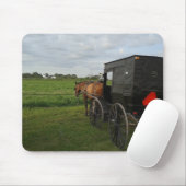 Amish Horse and Buggy at Sunset Muismat (Met muis)