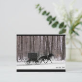 Amish Horse and Buggy Briefkaart (Staand voorkant)