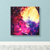 Amish Horse and Buggy Fun Digital Art Canvas Afdruk (Insitu (Houten vloer))