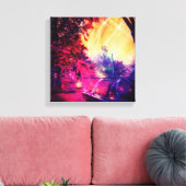 Amish Horse and Buggy Fun Digital Art Canvas Afdruk (Insitu (Woonkamer))