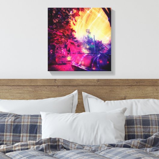 Amish Horse and Buggy Fun Digital Art Canvas Afdruk (Insitu (Slaapkamer))