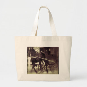 Amish Horse and Buggy Grote Tote Bag
