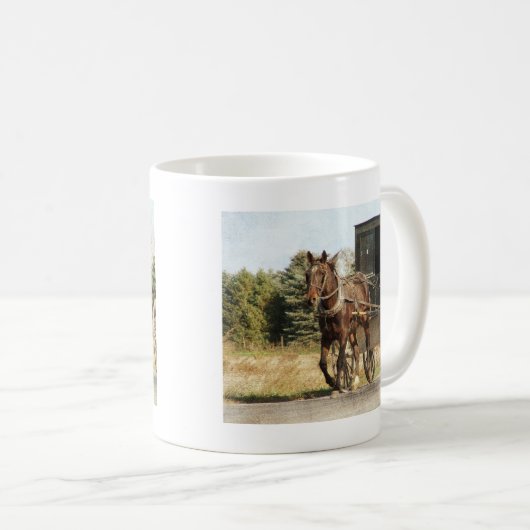 Amish Horse and Buggy Koffiemok (Voorkant rechts)