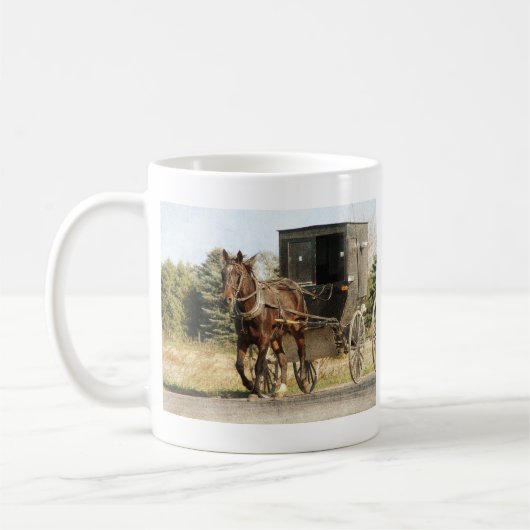 Amish Horse and Buggy Koffiemok (Links)