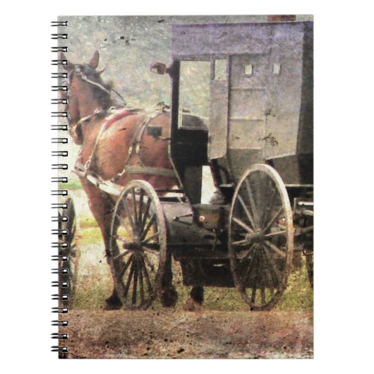 Amish Horse and Buggy Notitieboek (Voorkant)