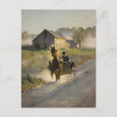 Amish Horse and Buggy on the gravel road  Briefkaart (Voorkant)