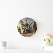 Amish Horse and Buggy Ronde Klok (Huis)