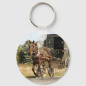 Amish Horse and Buggy Sleutelhanger (Voorkant)