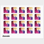 Amish Horse and Buggy, Space Edit Vierkante Sticker (Vel)
