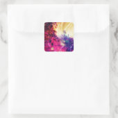 Amish Horse and Buggy, Space Edit Vierkante Sticker (Tas)