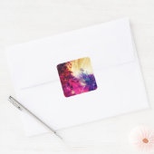 Amish Horse and Buggy, Space Edit Vierkante Sticker (Envelop)