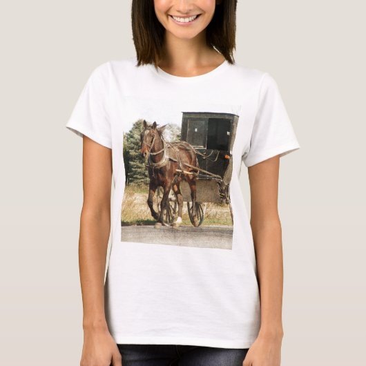 Amish Horse and Buggy T-shirt (Voorkant)