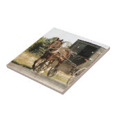 Amish Horse and Buggy Tegeltje (Zijkant)