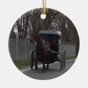 Amish Horse & Buggy Ornament