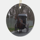 Amish Horse & Buggy Ornament (Links)