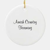 Amish Horse Drawn Plough Keramisch Ornament (Achterkant)