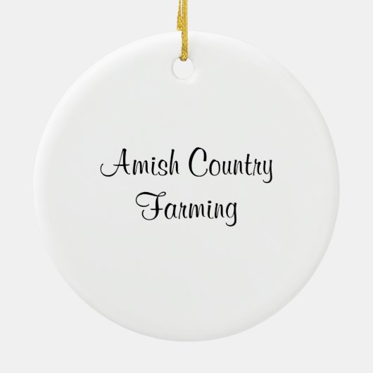 Amish Horse Drawn Plough Keramisch Ornament (Achterkant)