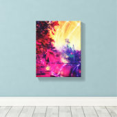 Amish Horse Fun Canvas Afdruk (Insitu (Houten vloer))