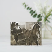 Amish Horse Gekke met tongstout Briefkaart (Staand voorkant)