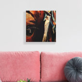 Amish Horse Grunge Canvas Afdruk (Insitu (Woonkamer))