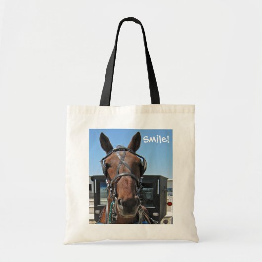 Amish Horse Smile! Tote Bag (Voorkant)