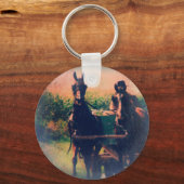 Amish Horse Team Sleutelhanger (Voorkant)