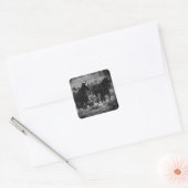 Amish Horses in Hay Field Working Vierkante Sticker (Envelop)