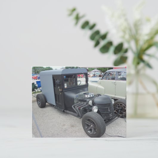 Amish Hot Rod Briefkaart (Staand voorkant)