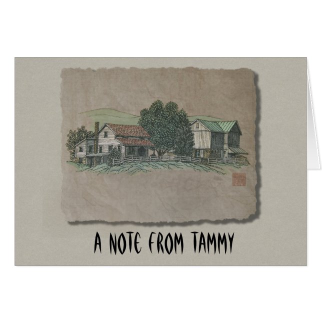 Amish House en Barn (Voorkant Horizontaal)