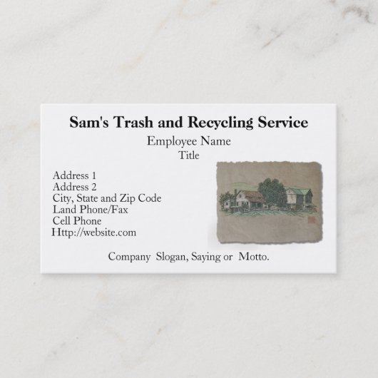 Amish House en Barn Visitekaartje (Voorkant)