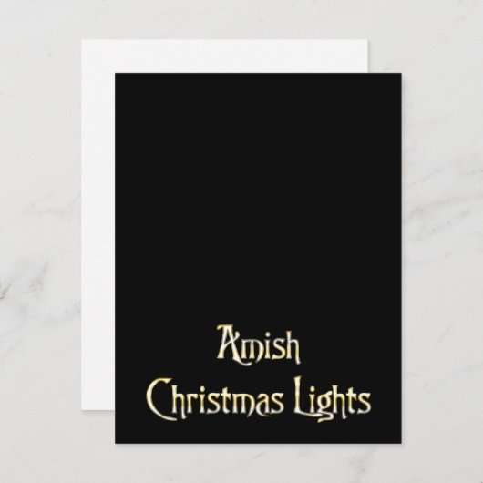 Amish kerstlampjes feestdagenkaart (Voorkant / Achterkant)