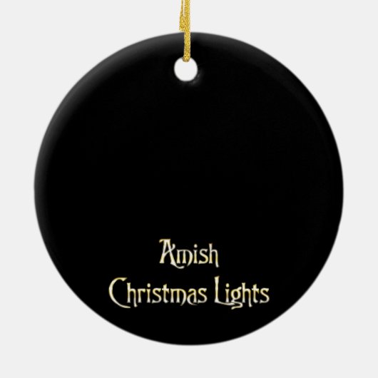 Amish kerstlampjes keramisch ornament (Achterkant)