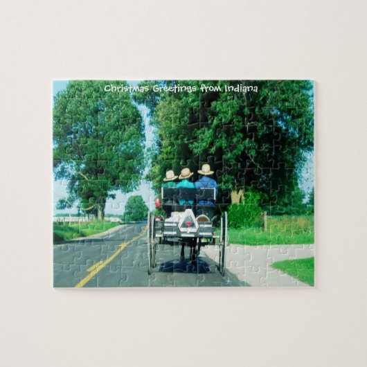 Amish koets Indiana. Legpuzzel (Horizontaal)