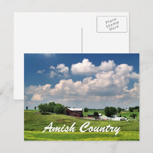 Amish Land Briefkaart (Voorkant / Achterkant)