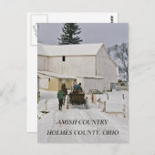 AMISH LAND, PROVINCIE HOLMES. Het briefkaart van (Voorkant / Achterkant)