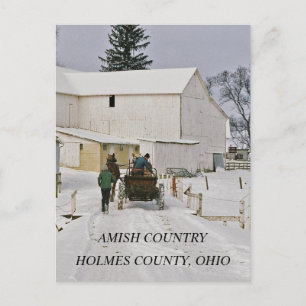 AMISH LAND, PROVINCIE HOLMES. Het briefkaart van