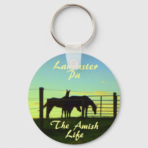 Amish Life, Lancaster County Horses Ketchain Sleutelhanger