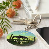 Amish Life, Lititz Horses Ketchain Sleutelhanger (Zijkant)