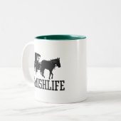 Amish Life - Paard en Buggy Amishlife Tweekleurige Koffiemok (Voorkant links)