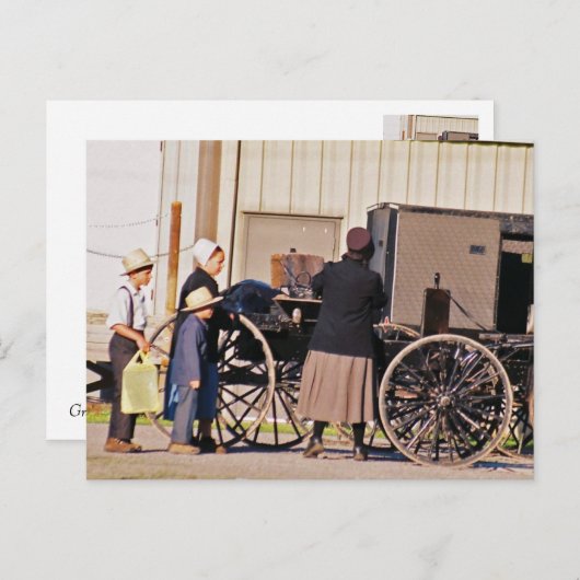Amish Loading Buggy Briefkaart (Voorkant / Achterkant)