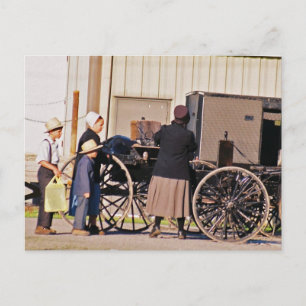 Amish Loading Buggy Briefkaart