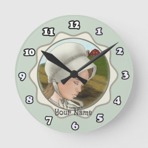 Amish Meisje Hoedje Ronde Klok